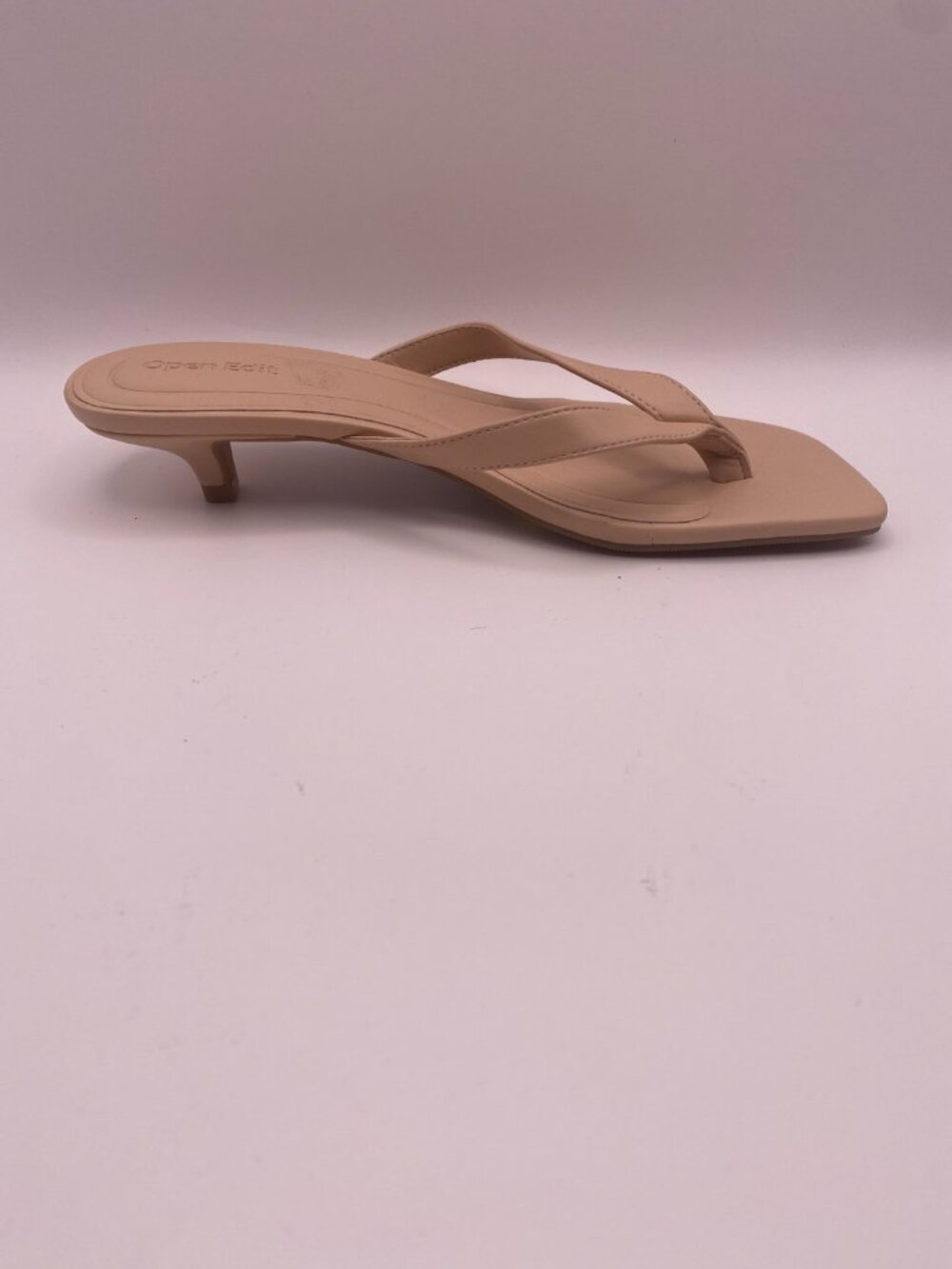 OPEN EDIT Womens Tori Kitten Heel Sandal In Tan Cream Sz 7.5 - Picture 6 of 9